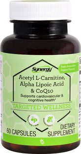 Vitacost CoQ10 bottle showing blend of antioxidants for sustained energy support.