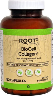 Vitacost Hyaluronic Acid with BioCell Collagen II bottle suggesting joint support possibilities