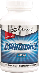 Vitacost L-Glutamine 500 mg capsules for daily amino support and wellness