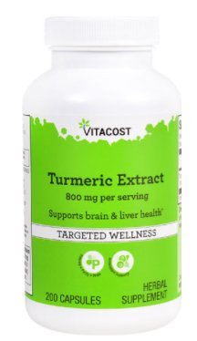 Vitacost Turmeric Extract 800 mg bottle with capsules for daily support.