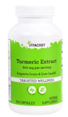 Vitacost Turmeric Extract 800 mg bottle with capsules for daily support.