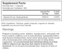 Vitacost Vitamin D3 capsules close up showing capsules and branding