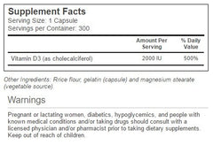 Vitacost Vitamin D3 capsules poured, example of convenient daily vitamin for immune and bone health.