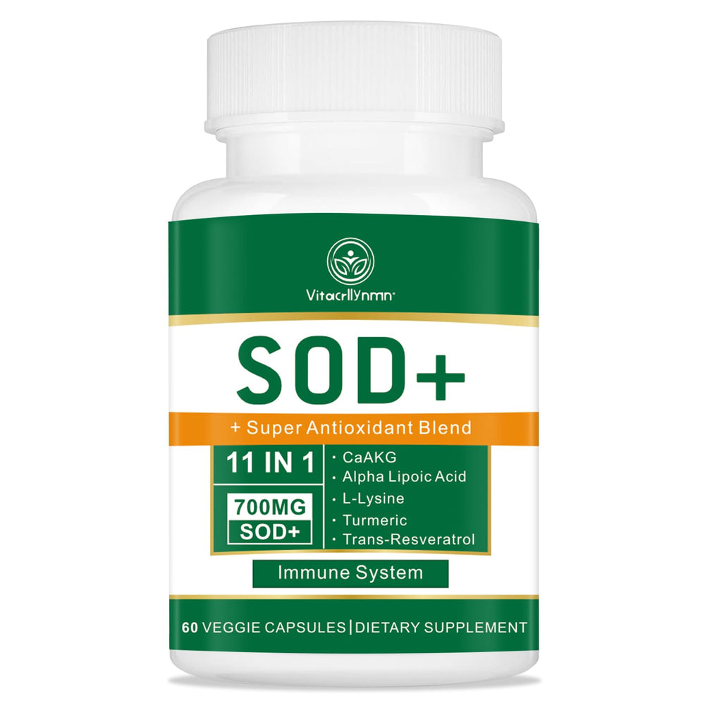 VITACRLLYNMN 700mg SOD bottle front highlighting antioxidant support.