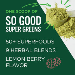 VitaCup So Good Super Greens berry lemon drink ready for a refreshing energy lift.