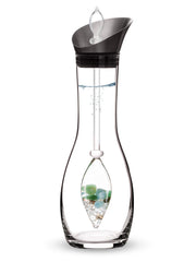 VitaJuwel Era Forever Young carafe with crystal vial for elegant crystal-infused hydration at home.