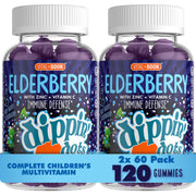 Vital+Boon Elderberry Gummies bottle front highlighting berry flavor and immune support