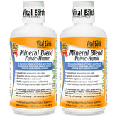Vital Earth Minerals fulvic humic liquid bottle front showing 70+ minerals for daily mineral intake