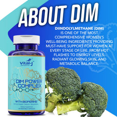 Vital-J Empowering DIM capsules highlight estrogen metabolism support