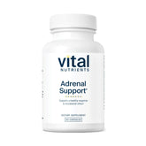 Vital Nutrients Adrenal Support bottle front showing gluten-free allergen-free formula for daily use.