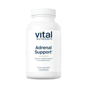 Vital Nutrients Adrenal Support bottle front view showing capsules for daily stress and energy balance