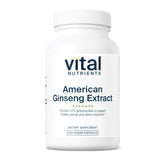 Vital Nutrients American Ginseng energy bottle closeup suggesting stamina support