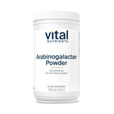 Vital Nutrients Arabinogalactan powder bottle close-up highlighting vegan fiber benefits