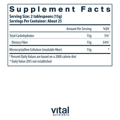 Vital Nutrients cellulose-fiber-powder-pour enables easy portioning for daily fiber support.
