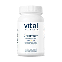 Vital Nutrients chromium polynicotinate bottle front view for daily wellness and metabolism support
