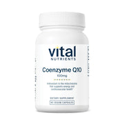 Vital Nutrients CoQ10 100mg bottle highlighting vegan heart support