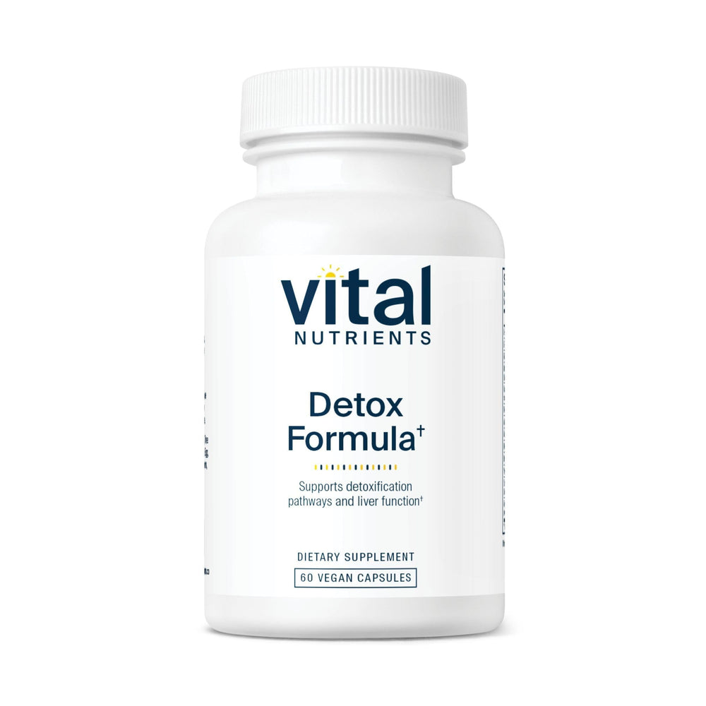 Vital Nutrients Detox Formula bottle pour, convenient daily use