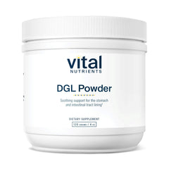 Vital Nutrients DGL Powder tub front view for brand recognition