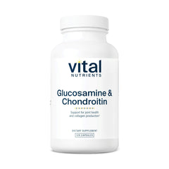 Vital Nutrients Glucosamine & Chondroitin bottle front supports joint mobility