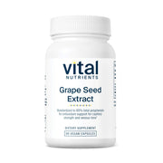 Vital Nutrients grape seed extract bottle with capsules for circulation support