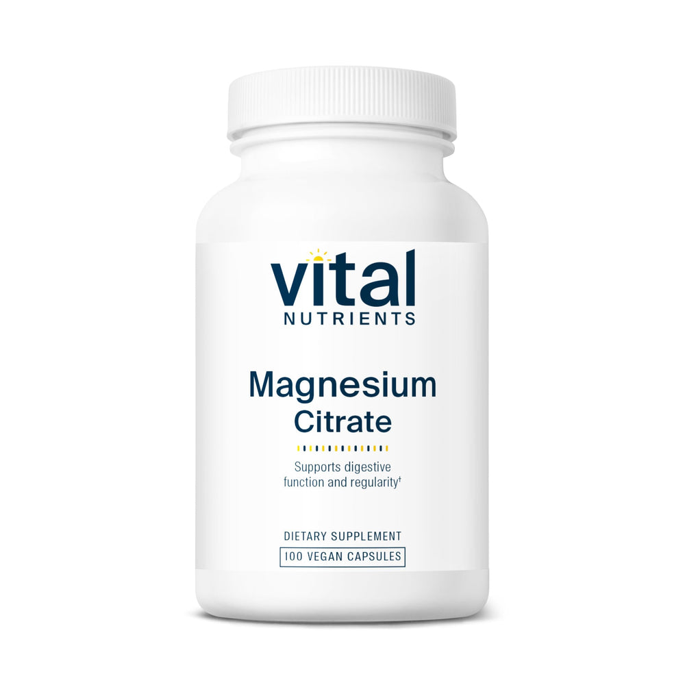 Vital Nutrients Magnesium Citrate 150mg bottle front view for relaxed daily wellness