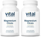Vital Nutrients Magnesium Citrate bottle close-up for easy daily relaxation support.