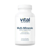 Vital Nutrients Multi-Minerals bottle front view showing vegan daily mineral support