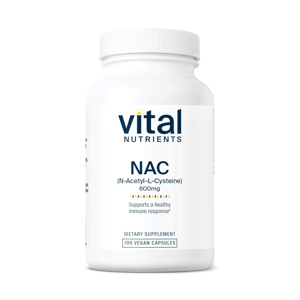 Vital Nutrients NAC 600mg bottle displayed for daily wellness use