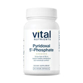 Vital Nutrients P5P bottle front highlighting the clean vegan formula for health support.