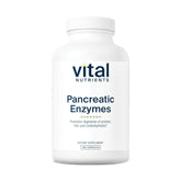 Vital Nutrients Pancreatic Enzymes bottle front view supporting daily digestion.