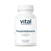 Vital Nutrients Phosphatidylserine bottle front with 150 mg softgels for cognitive support