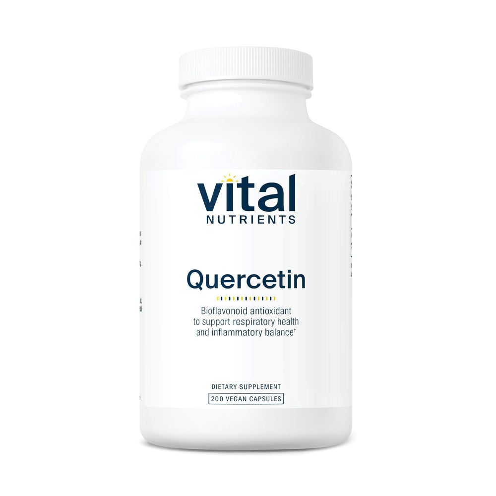 Vital Nutrients Quercetin bottle showing vegan formula for daily immune support