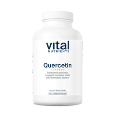 Vital Nutrients Quercetin bottle showing vegan formula for daily immune support