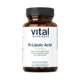 Vital Nutrients R-Lipoic Acid bottle shows the active 200 mg formula for energy support