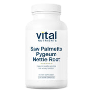 Vital Nutrients Saw Palmetto bottle showing capsules for prostate support