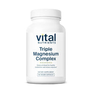 Vital Nutrients Triple Magnesium Complex bottle supports daily relaxation.
