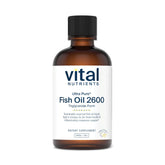 Vital Nutrients Ultra Pure Fish Oil 2600 bottle on shelf supports joint health.