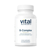 Vital Nutrients Vitamin B-Complex bottle front displays vegan high-potency formula for daily energy support