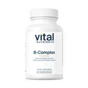 Vital Nutrients Vitamin B-Complex bottle front displays vegan high-potency formula for daily energy support
