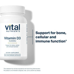 Vital Nutrients label highlights gluten-free, dairy-free, soy-free vegan formula and clean ingredients.