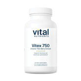 Vital Nutrients Vitex 750 bottle front showing 120 capsules for cycle support