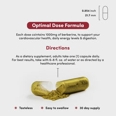 Vital Peak Berberine ingredients list highlights clean formula