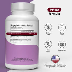 Vital Peak Hawthorn Peak capsules shown for daily cardiovascular wellness.