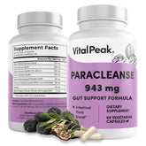 Vital Peak ParaCleanse bottle offers daily digestive support in a convenient capsule.