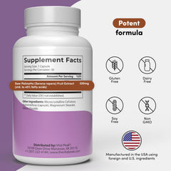 Vital Peak label close-up showing non-GMO and dairy-free certification.