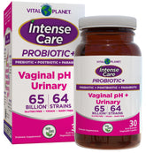 Vital Planet Intense Care bottle demonstrating vaginal and urinary balance support.