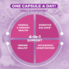 Vital Planet Vital Flora Women 55+ capsules closeup highlights capsules and texture for digestion