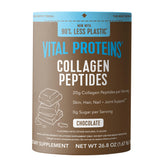 Vital Proteins Collagen Peptides Chocolate bottle shows grass-fed sourcing for daily use.