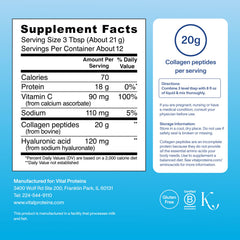 Vital Proteins Collagen Peptides unflavored blends into tea for hydration