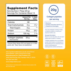 Vital Proteins Collagen Peptides Vanilla powder dissolving in drink with no added sugar